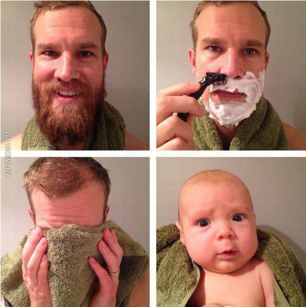 Kako se muškarci zamišljaju nakon brijanja