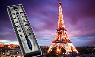 Divovski termometar na Eiffelovom tornju